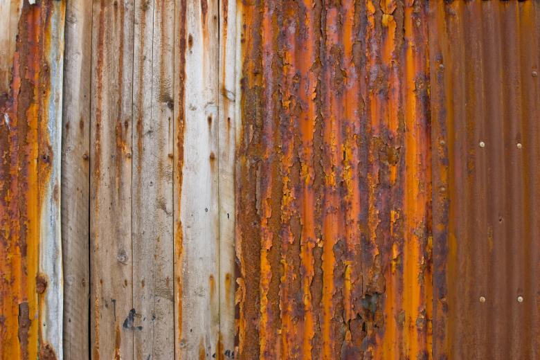 Free stock image of Rust on Corrugated Metal created by Bjorgvin