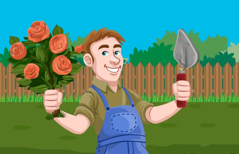 Free stock image of Man Planting Flowers created by mohamed hassan