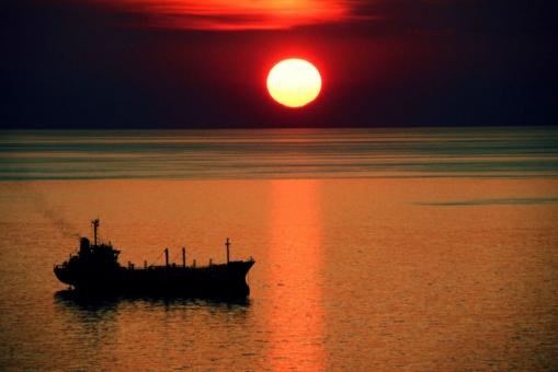 Ship at Sunset - Free Stock Photo
