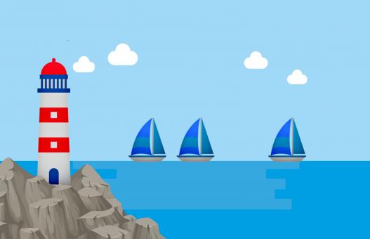 Sea Lighthouse Illustration