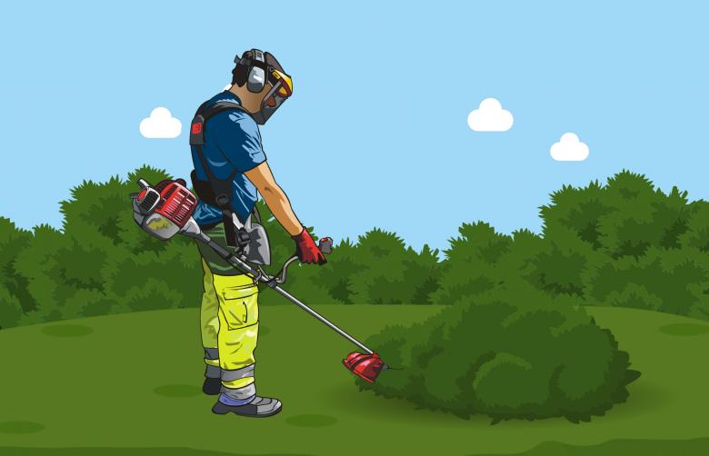 Free stock image of Gardener Mowing Lawn created by mohamed hassan