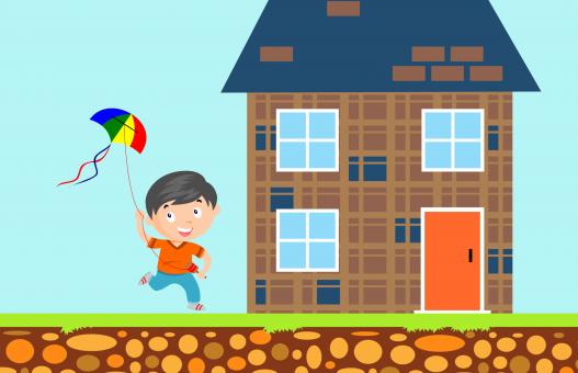 Boy Flying Kite