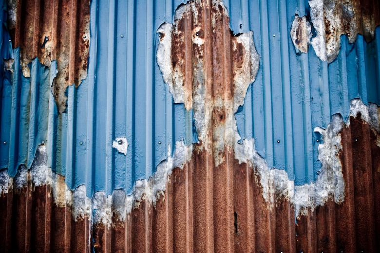 Free stock image of Dark Rust on Corrugated Metal created by Bjorgvin