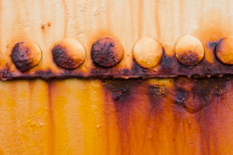 Free stock image of Rusted Rivets Closeup created by Bjorgvin