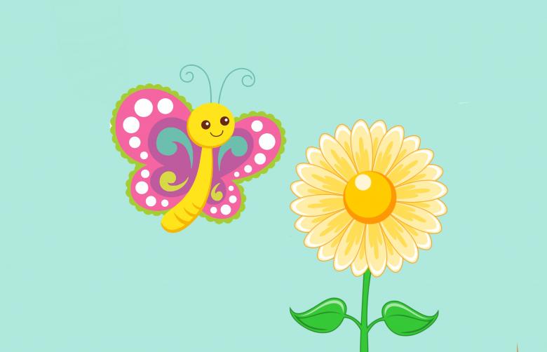 Free stock image of Flower and Butterfly Illustration created by mohamed hassan