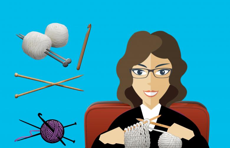 Free stock image of Woman Knitting Illustration created by mohamed hassan