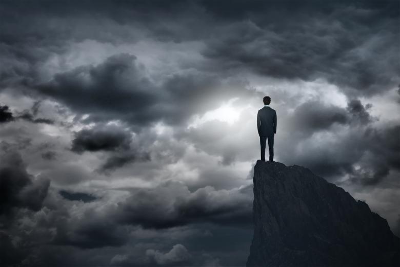 Free stock image of Lone Businessman on Summit - Difficult Times Ahead created by Jack Moreh
