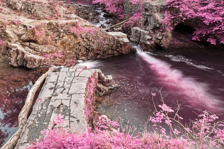 Free stock image of Brecon Beacons River Ruins - Pink Fantasy created by Nicolas Raymond