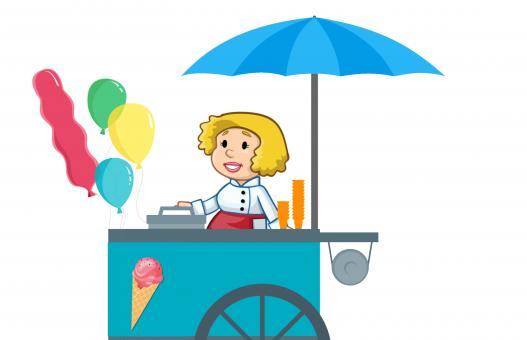 Ice Cream Cart Illustration
