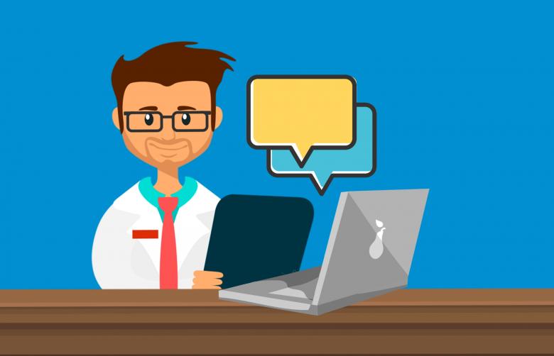 Free stock image of Doctor Online - Illustration created by mohamed hassan
