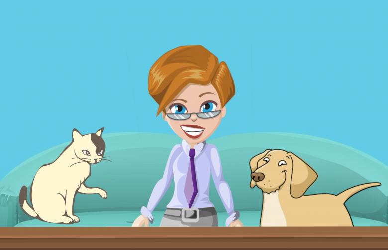 Free stock image of Woman with Cat and Dog created by mohamed hassan
