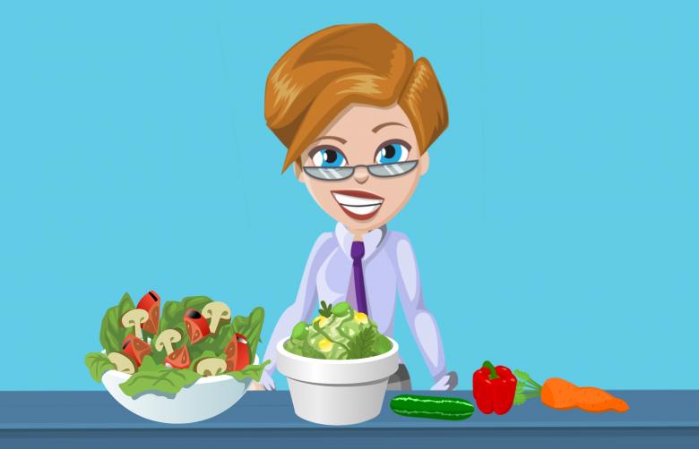 Free stock image of Woman Making Salad created by mohamed hassan