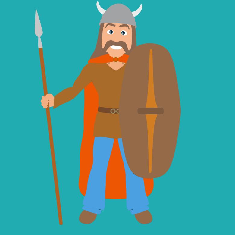 Free stock image of Gaulois with Spear and Shield created by Julien Tromeur