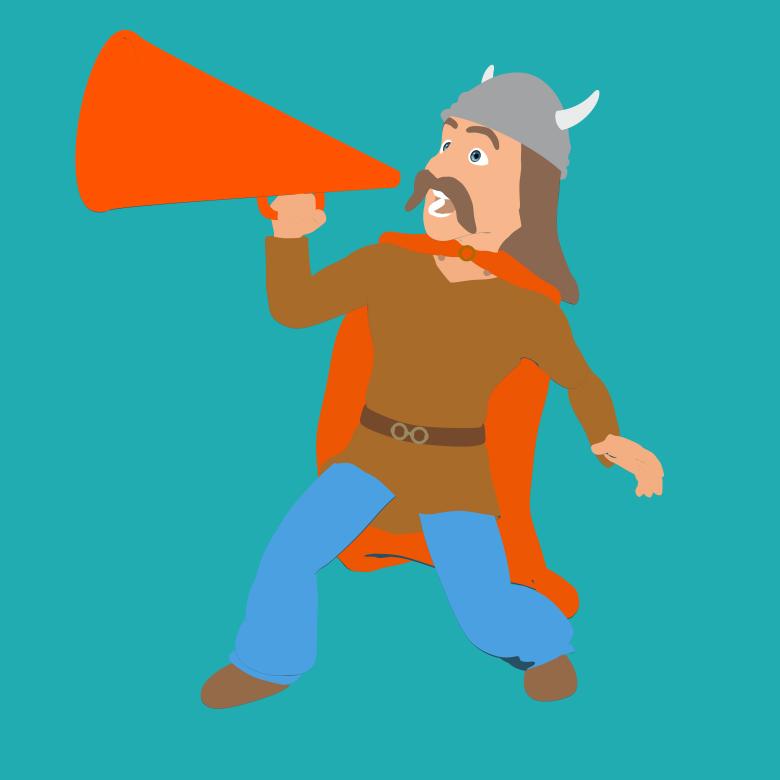 Free stock image of Fun Gaulois with Megaphone created by Julien Tromeur