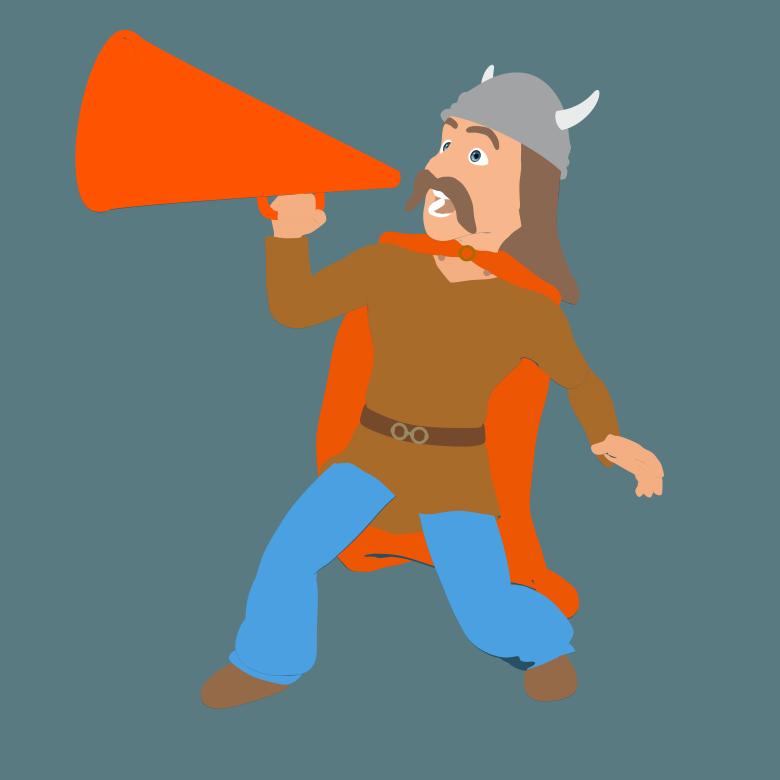 Free stock image of Fun Gaulois Yelling in Megaphone created by Julien Tromeur