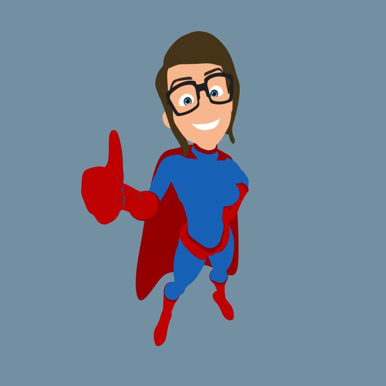 Free stock image of Fun Super Woman Thumbs Up created by Julien Tromeur