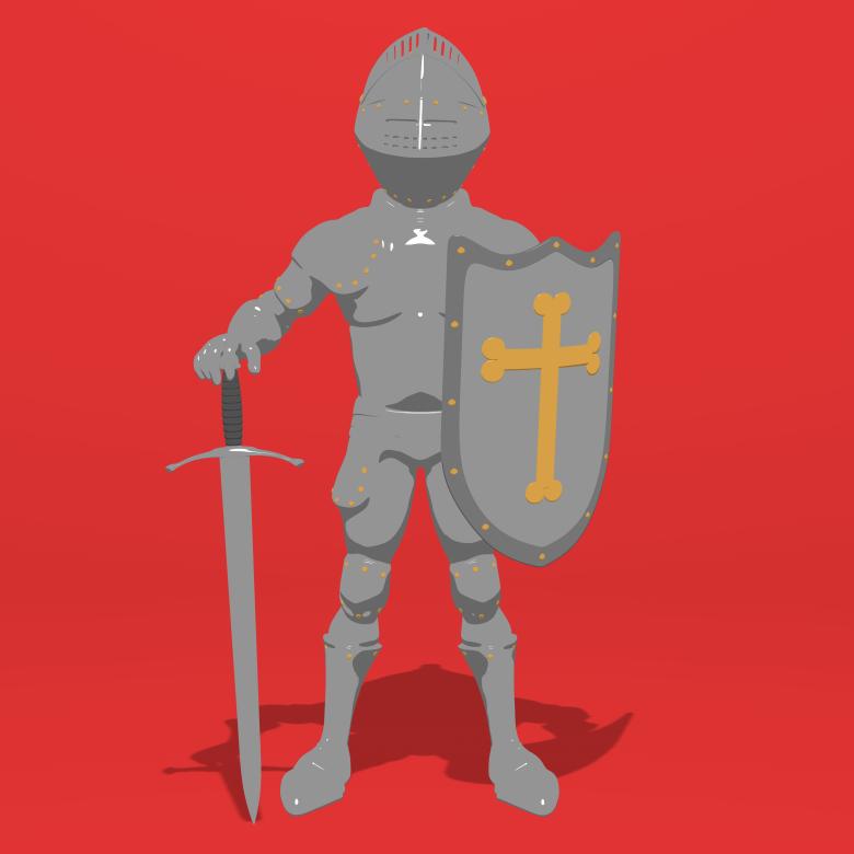 Free stock image of Cartoon Knight Standing created by Julien Tromeur