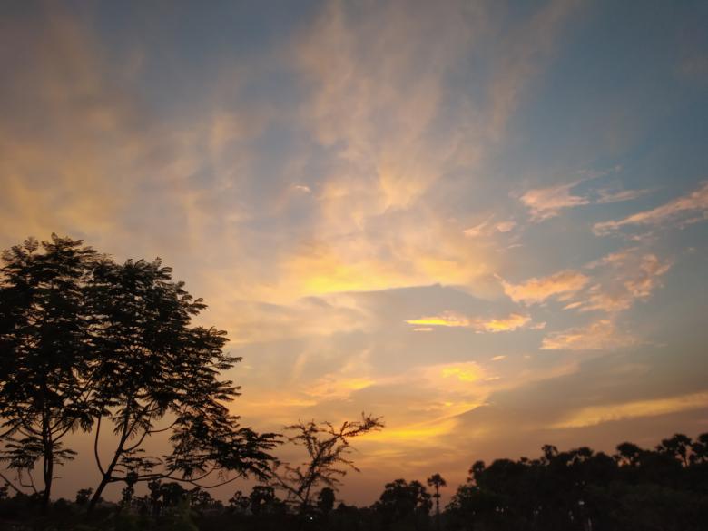 Free stock image of Yellow Sunset created by k sangeeta