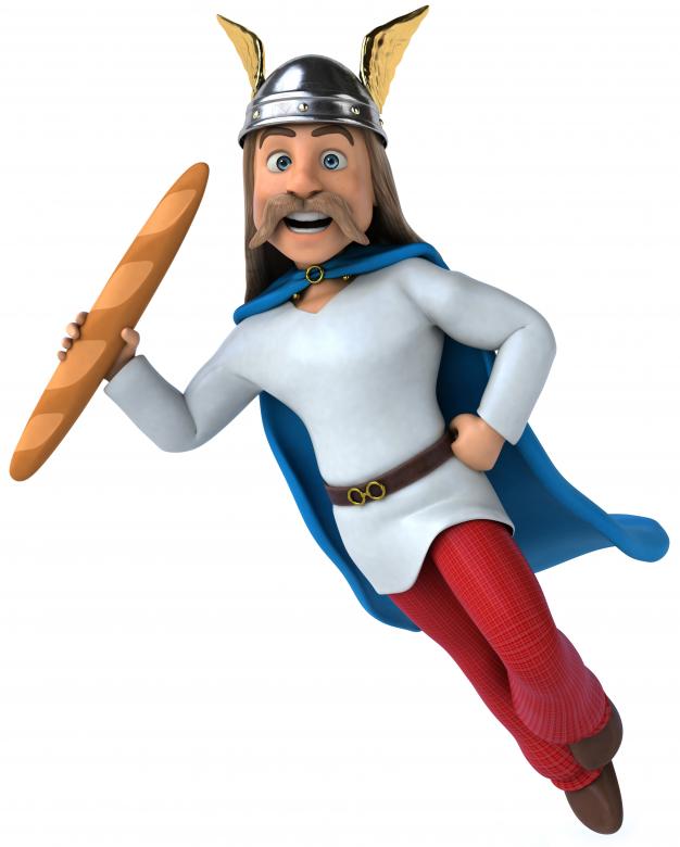 Free stock image of Gaulois and baguette bread created by Julien Tromeur
