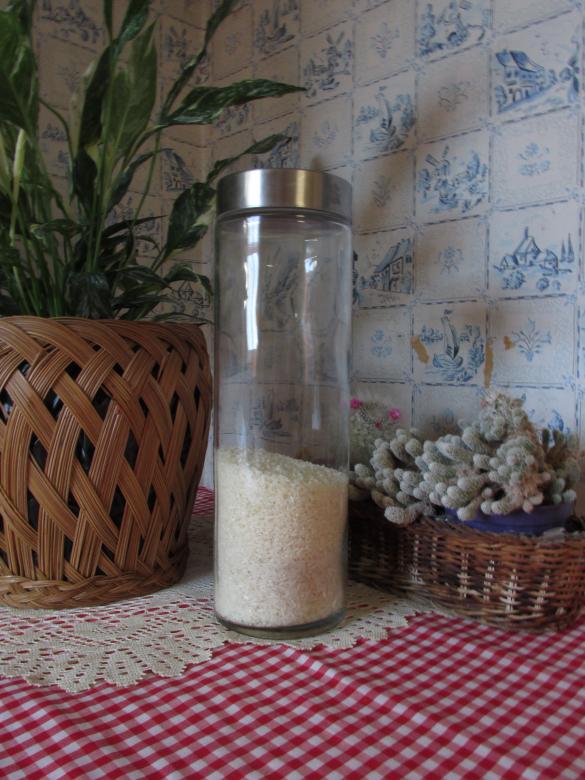 Free stock image of Glass jar with rice created by Michiru Maeda