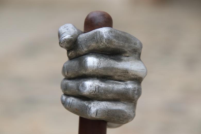 Free stock image of Metallic Hand Sculpture created by GAIMARD Jacques