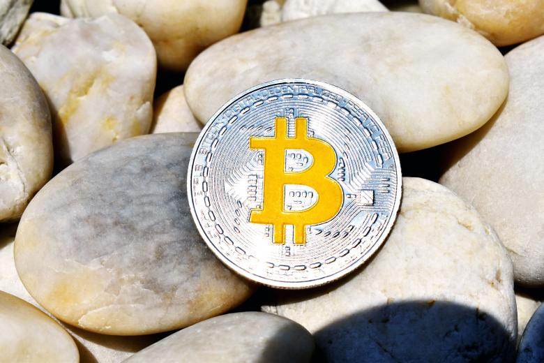 Free stock image of Bitcoin on Rocks created by Photography Art