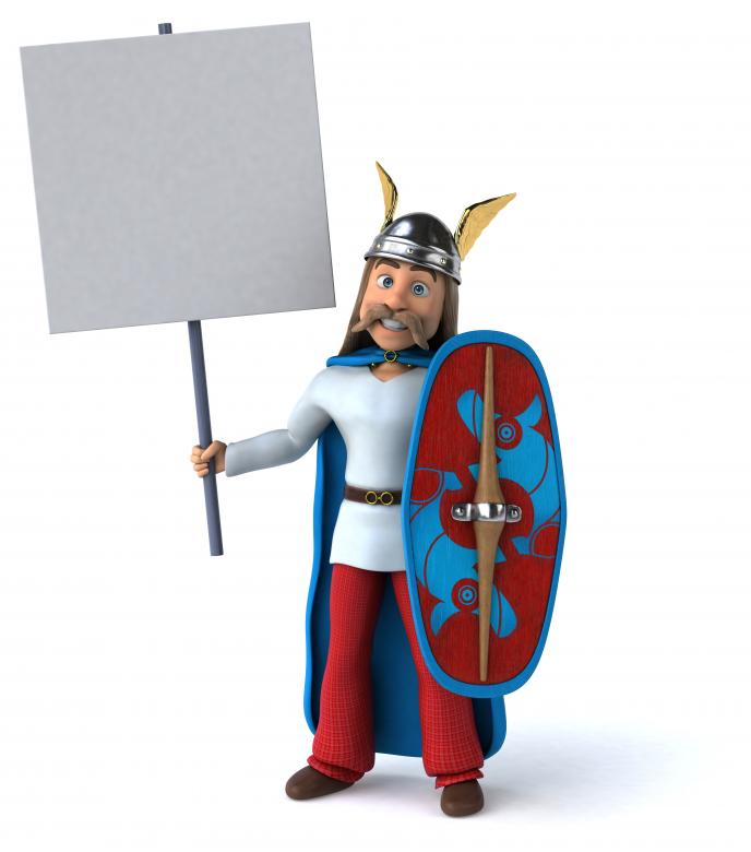 Free stock image of Fun Gaulois with Sign created by Julien Tromeur