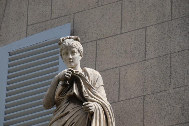 Free stock image of The stone lady in her castle created by GAIMARD Jacques
