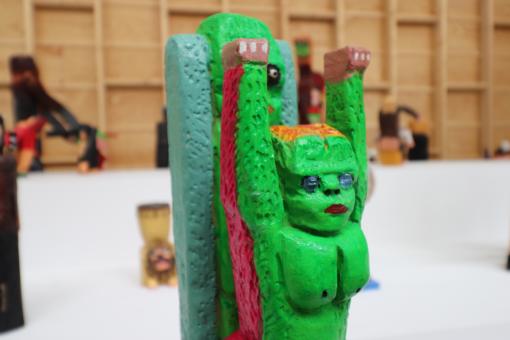 Green modern art sculpture - Free Stock Photo