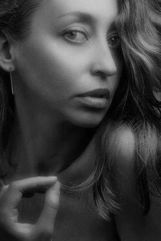 Free stock image of Female Model Portrait - Black and White created by Alexander Krivitskiy