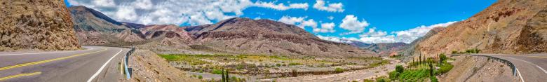 Free stock image of Road in Desert - Panorama created by Guy Banville