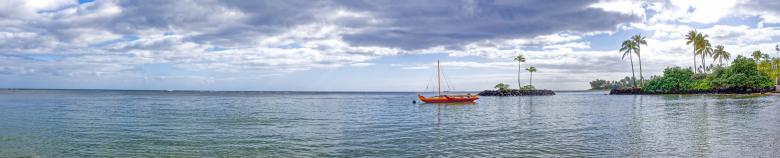 Free stock image of Kahala Beach Panorama created by Guy Banville
