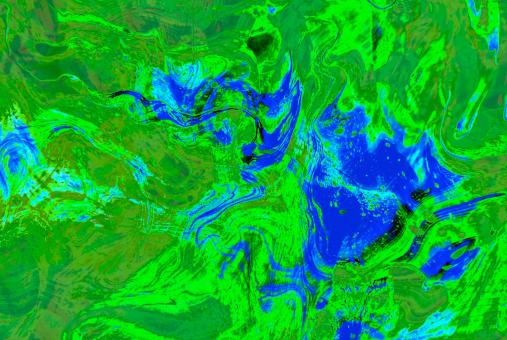 Green and Blue Abstract Paint Background