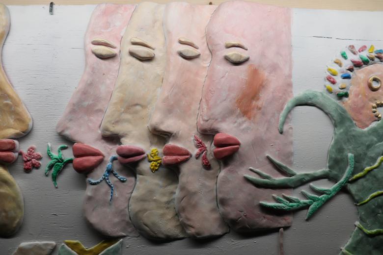 Free stock image of Modern art bas-relief in a museum created by GAIMARD Jacques