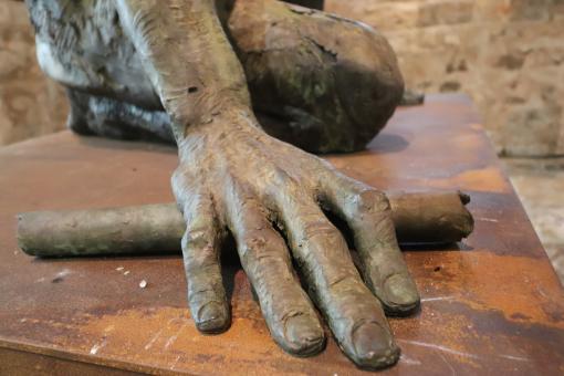 Bronze hand sculpture close-up - Free Stock Photo