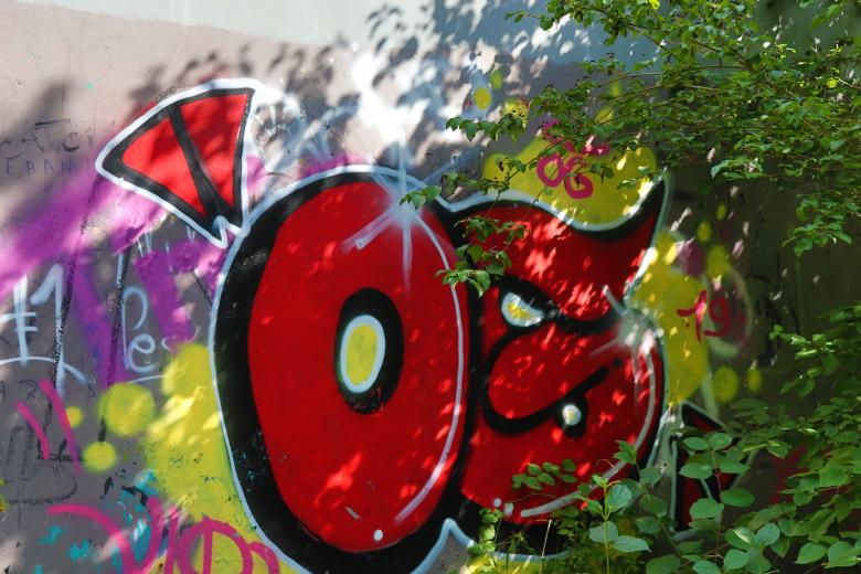 Free stock image of Wall painting on the riverside created by GAIMARD Jacques