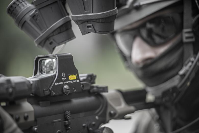 Free stock image of Man with replica aiming - red dot sight created by Specna Arms