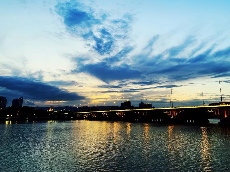 Free stock image of Beautiful bridge at dusk created by HongFei Li