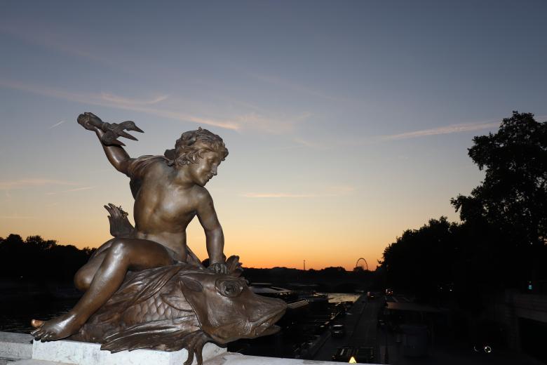 Free stock image of Sculpture on bridge Alexander III created by GAIMARD Jacques