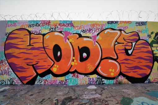 French Graffiti - Orange Letters