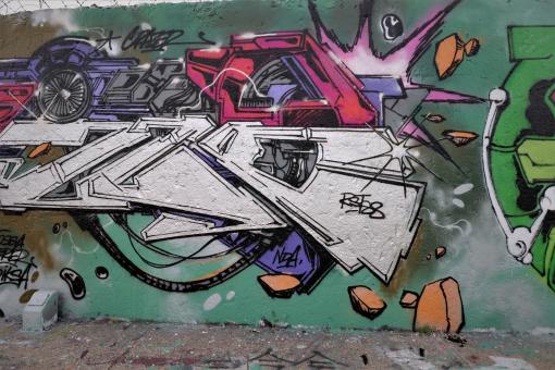French futuristic graffiti