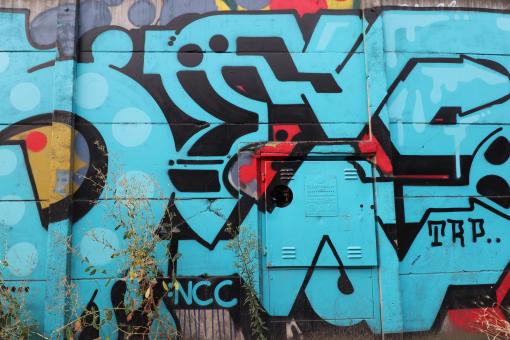 French graffiti closeup