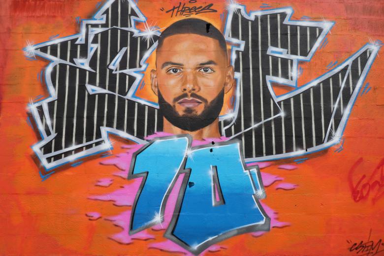 Free stock image of French soccer player graffiti created by GAIMARD Jacques