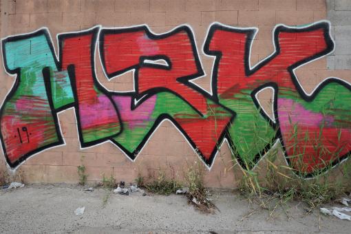 French graffiti tag on wall