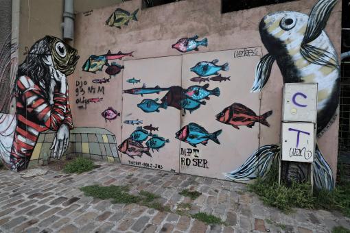 French fish graffiti
