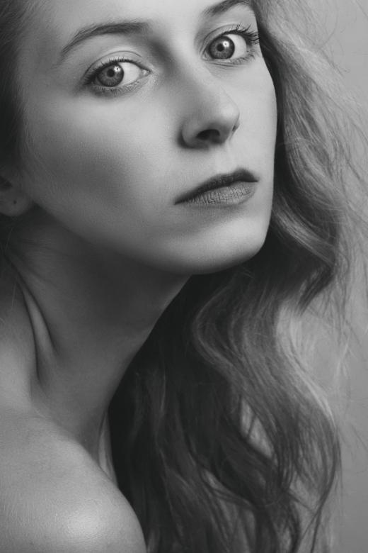 Free stock image of Female Model Portrait - Black and White created by Alexander Krivitskiy