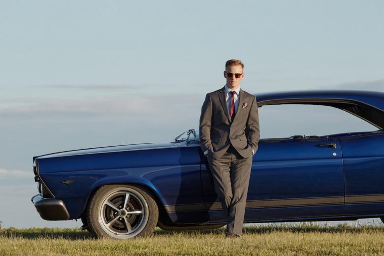 Free stock image of Man Standing Against a Blue Car created by Cindy Moleski Photography