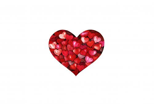 Red Heart Filled with Hearts - Free Stock Photo