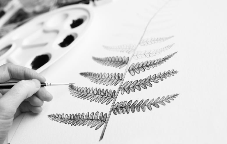 Free stock image of Painter Painting a Leaf created by Nika Akin