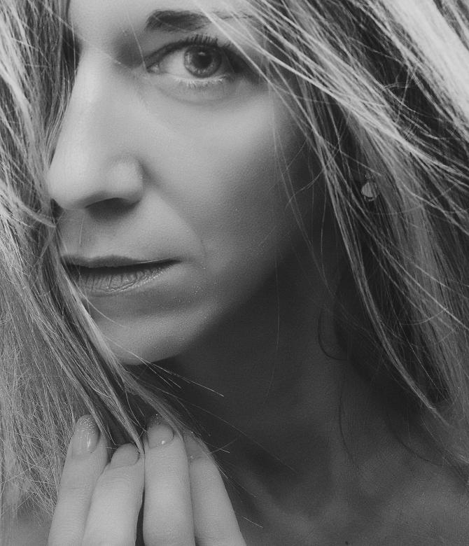 Free stock image of Blond Hair - Model Portrait - Black and White created by Alexander Krivitskiy